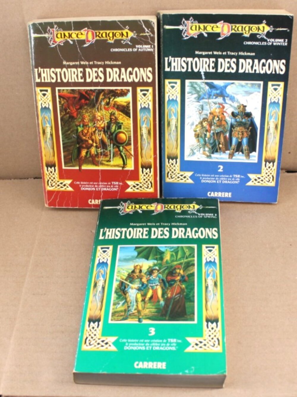 Lot 3 Livres Lance-Dragon - L'histoire Des Dragons - Volume 1-2-3 French